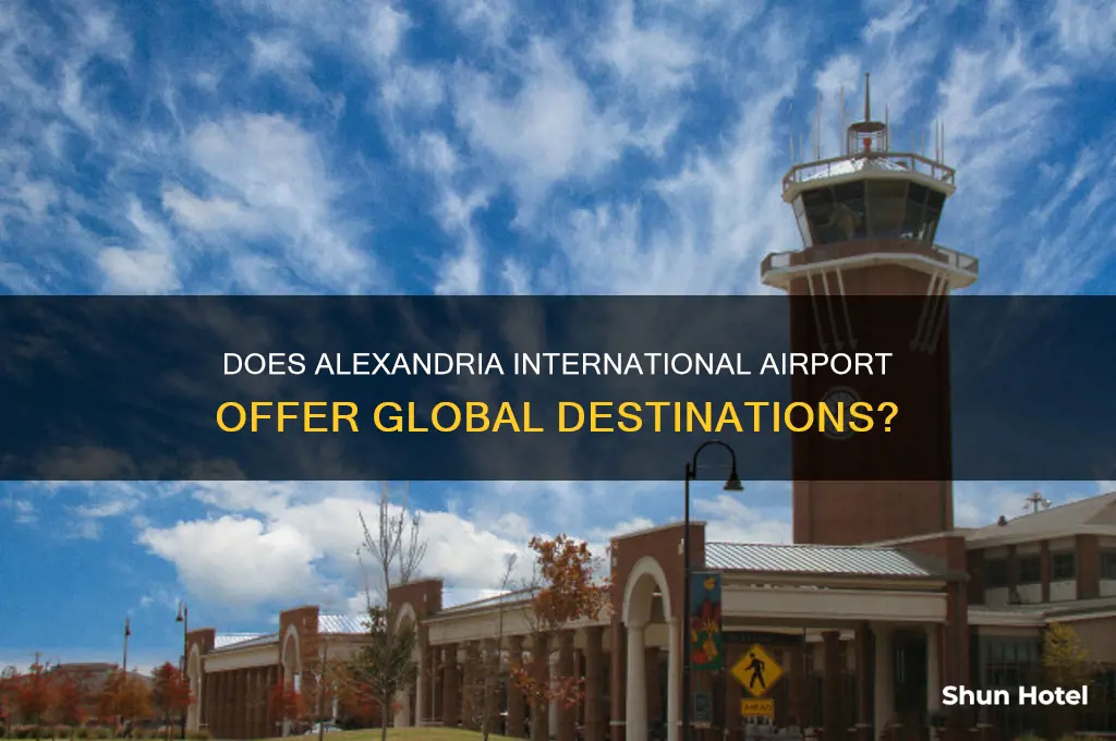 does alexandria international airport actually have international flights