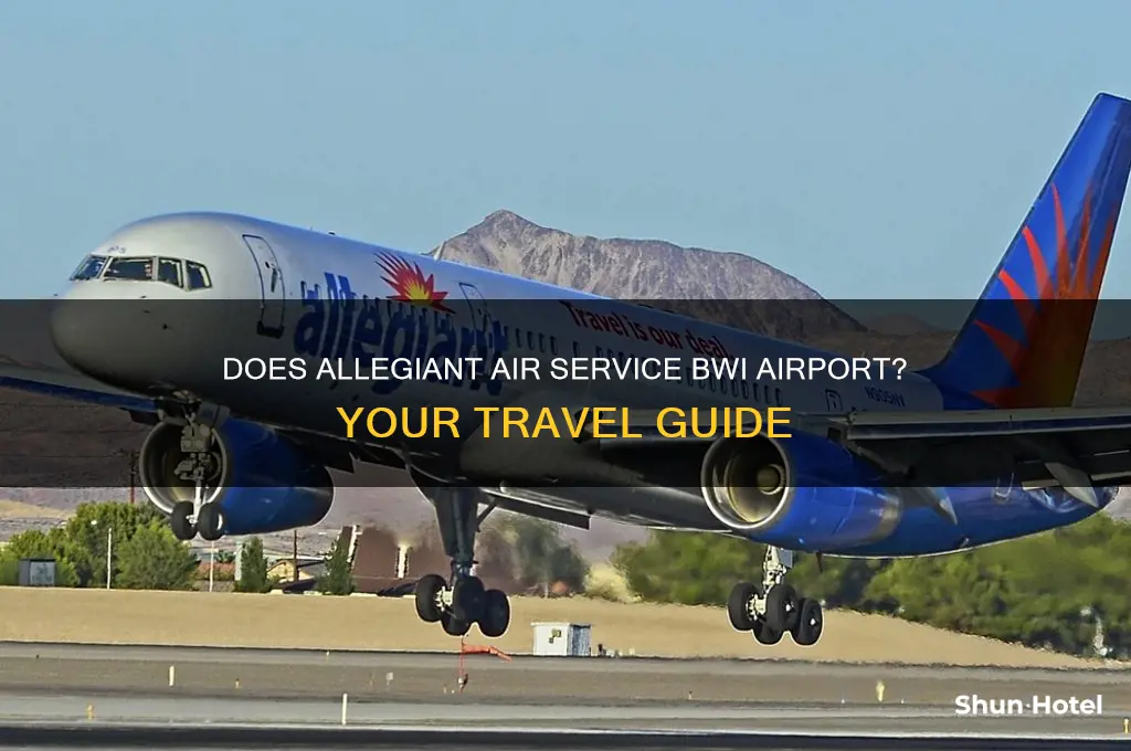 does allegiant air fly into to bwi airport