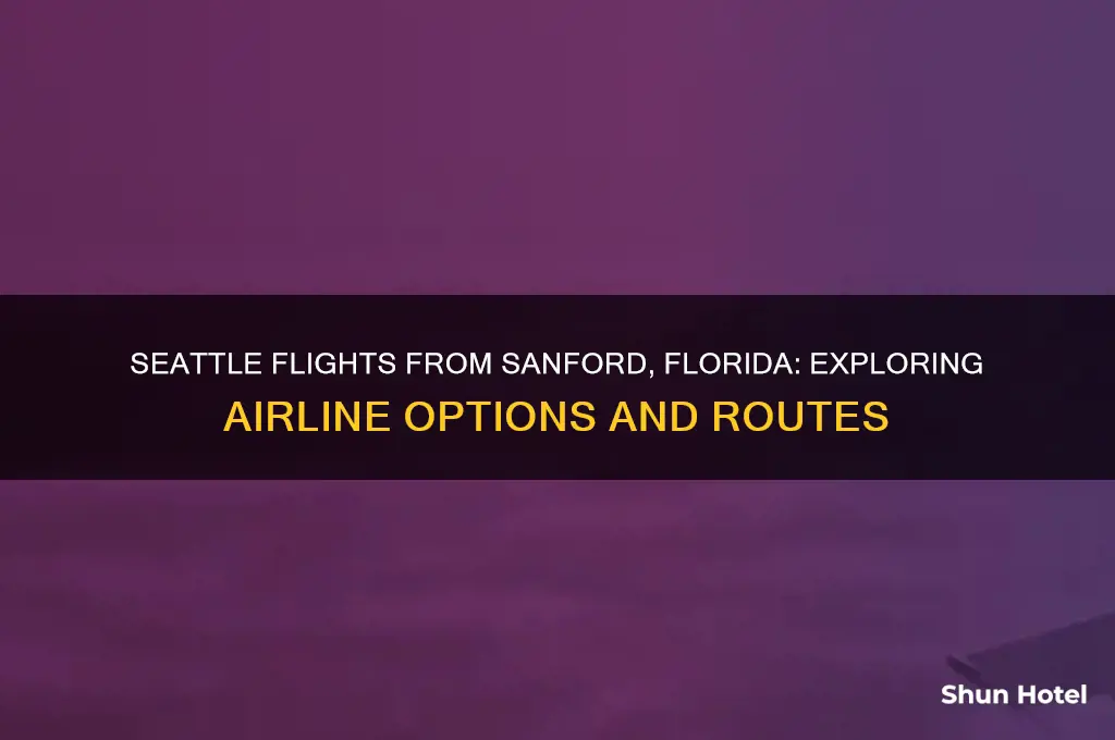 does any airline fly to seattle from sanford florida airport