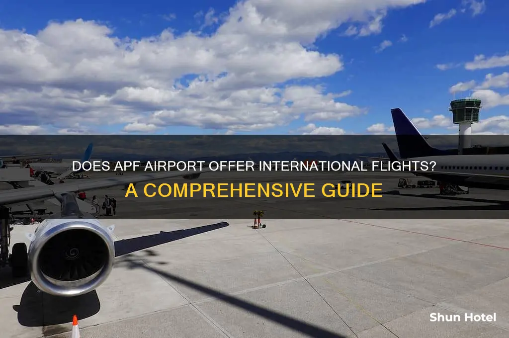 does apf airport have international flights