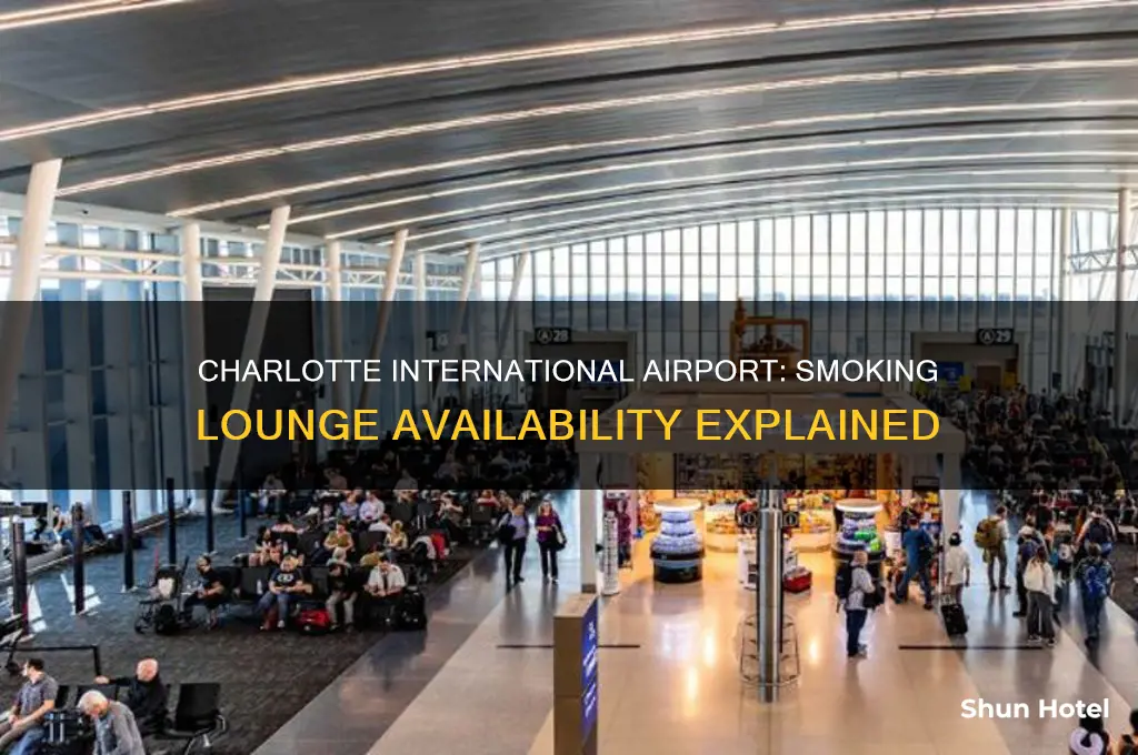 does charlotte international airport have a smoking lounge