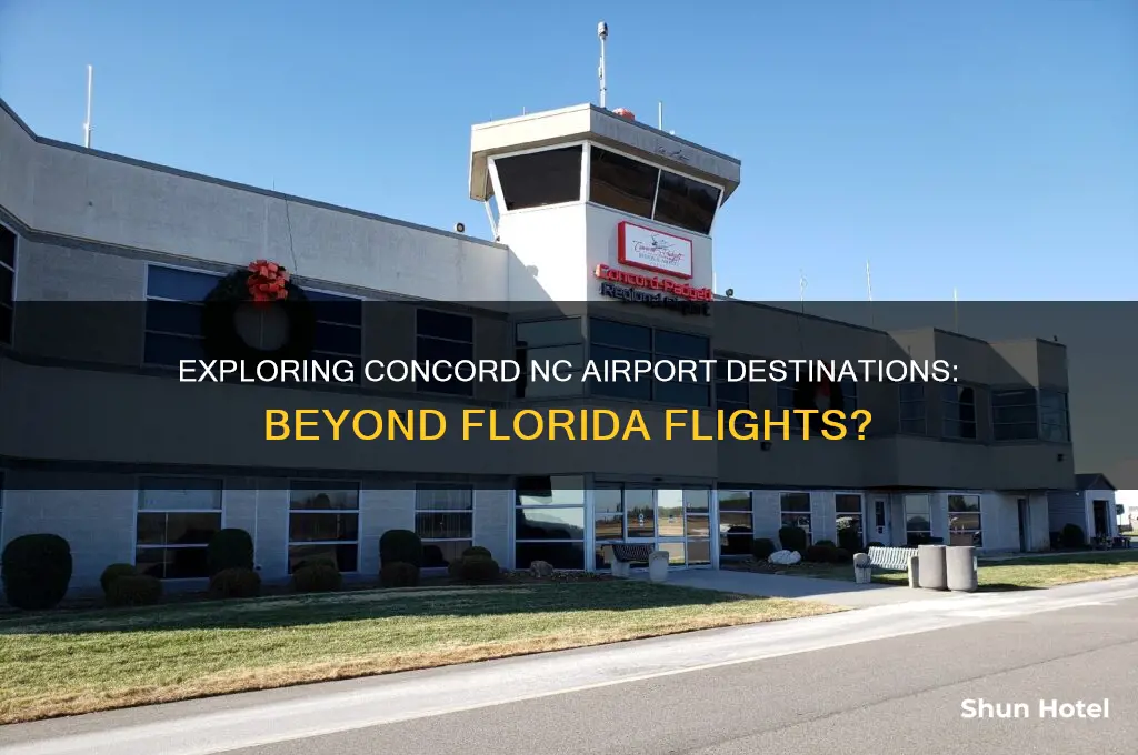 does concord nc airport only fly to fl