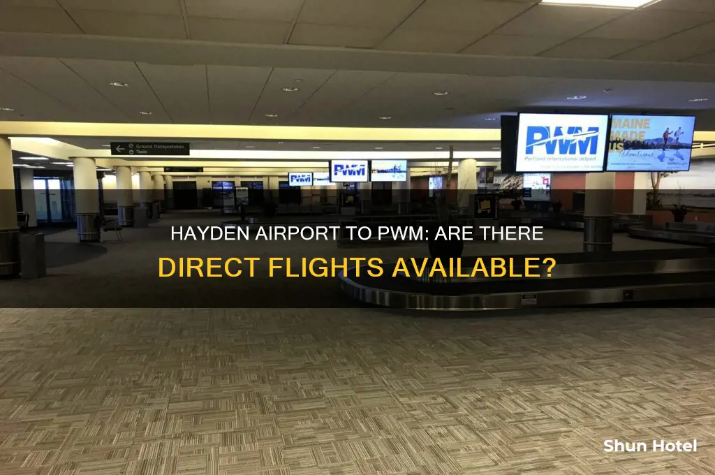 does hayden airport have any straight flies into pwm