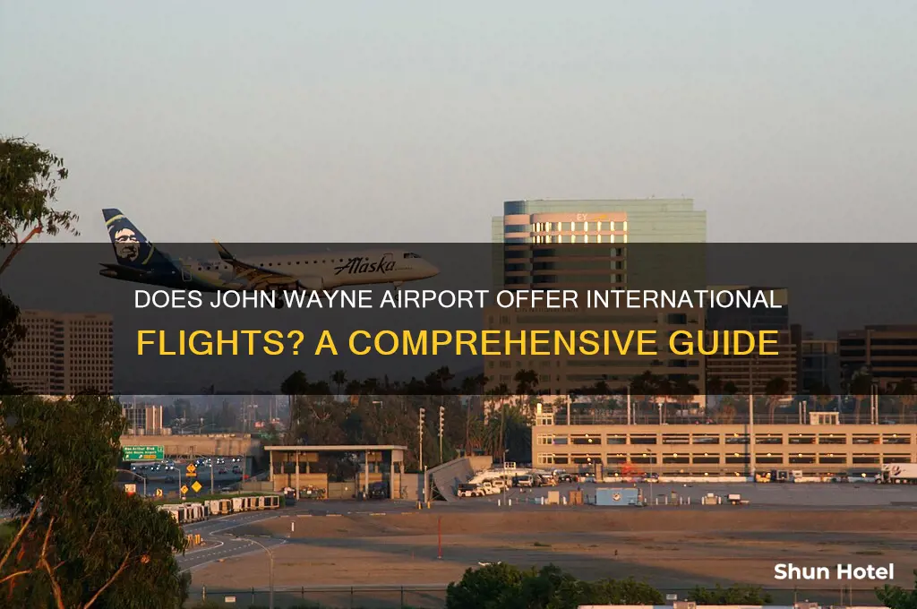 does john wayne airport have international flights
