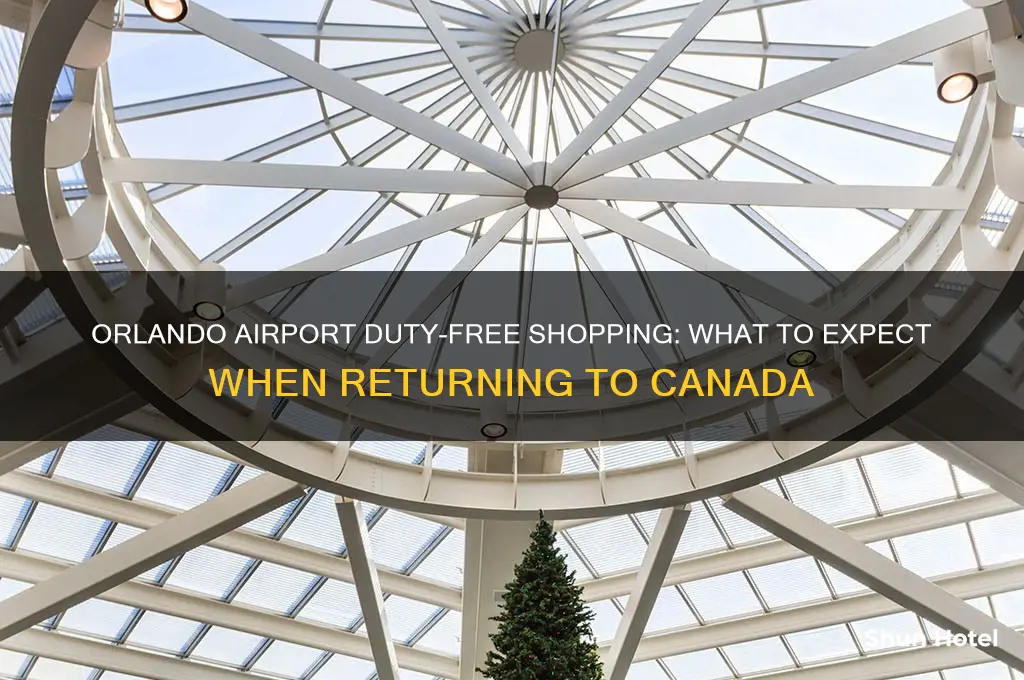 does orlando airport have duty free returning to canada