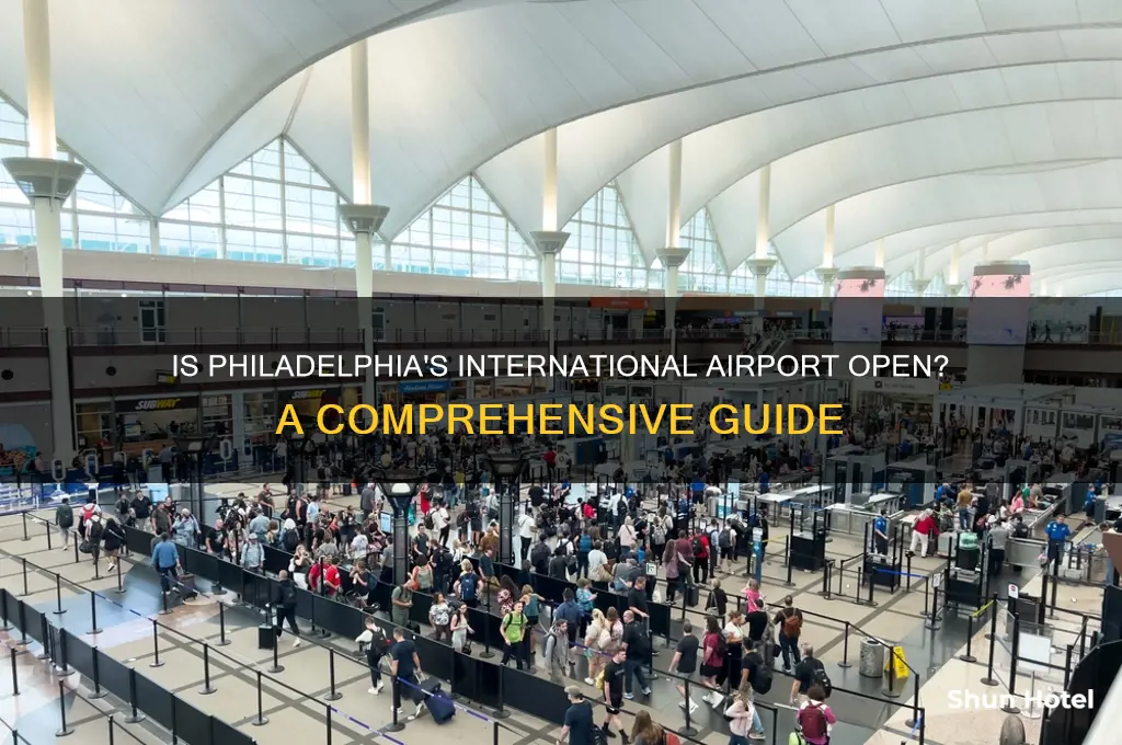 does philadelphia have an international airport open