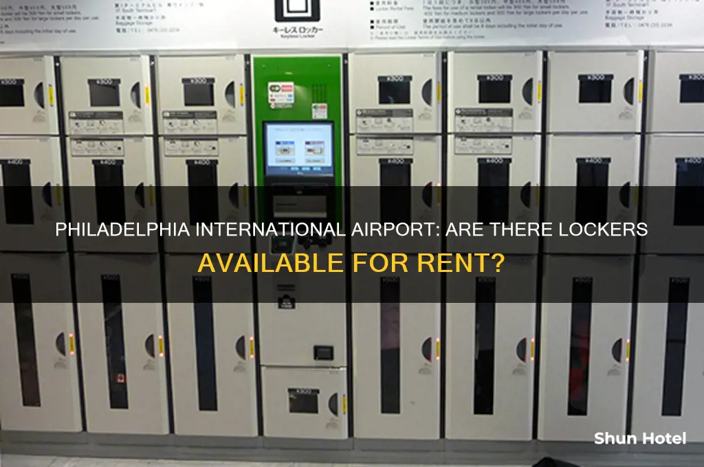 does philadelphia international airport have lockers for rent