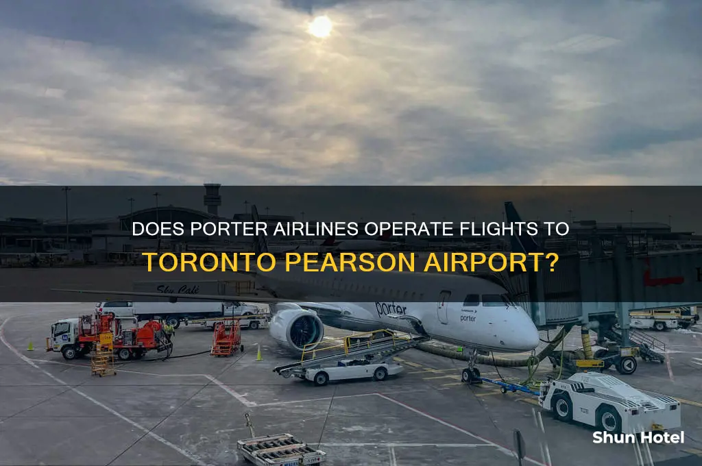 does porter fly to pearson airport