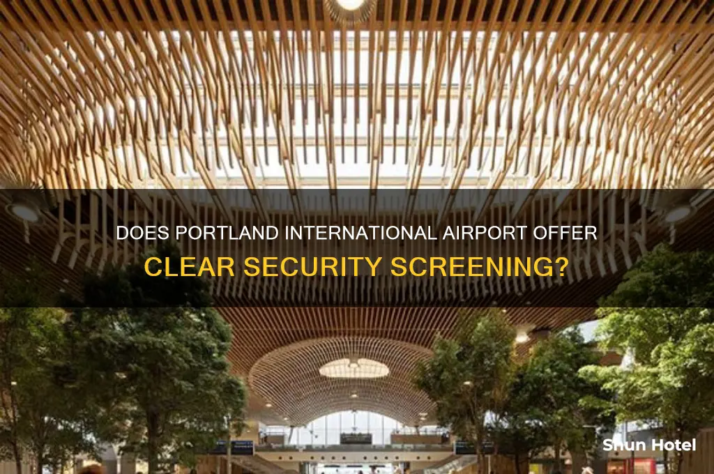 does portland international airport have clear