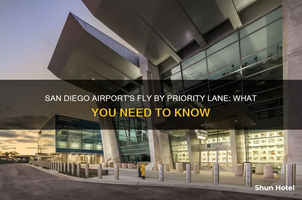 does san diego airport have fly by priority lane