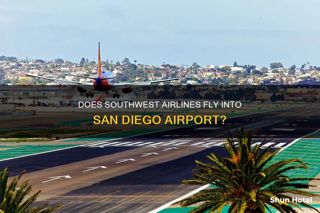 does southwest airline flies into san diego airport