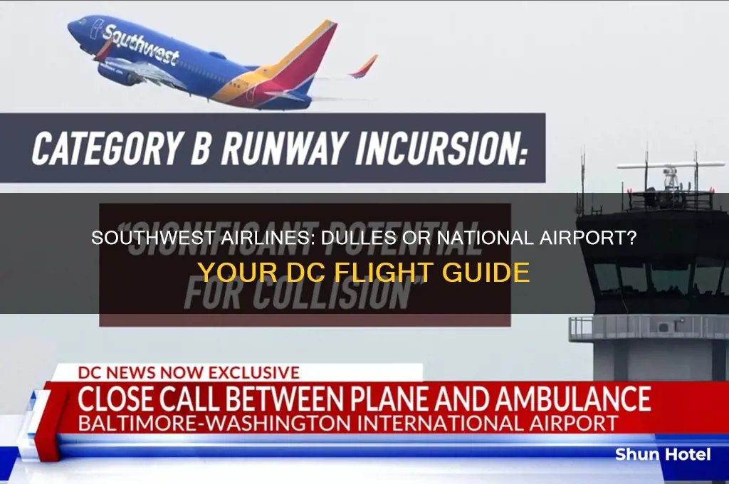does southwest airlined fly into dulles or national airport
