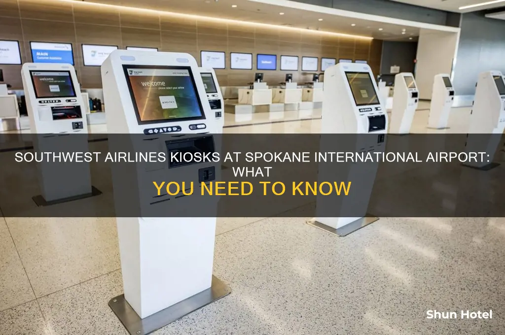 does southwest airlines have kiosks at the spokane international airport