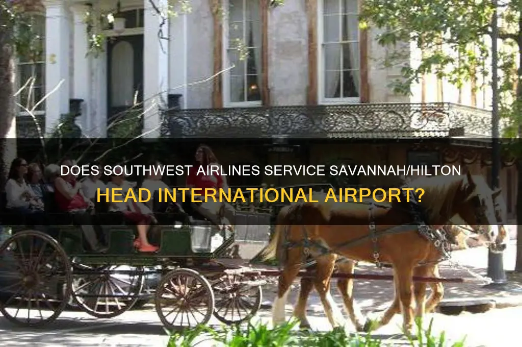 does southwest fly into savannah airport