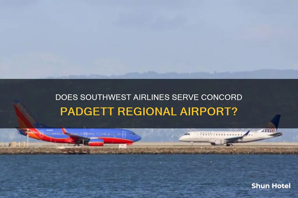 does southwest fly to concord padgett regional airport