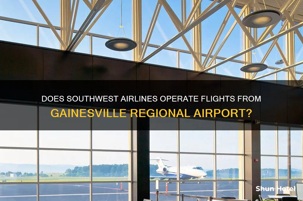 does soutwest fly out of gainesville regional airport