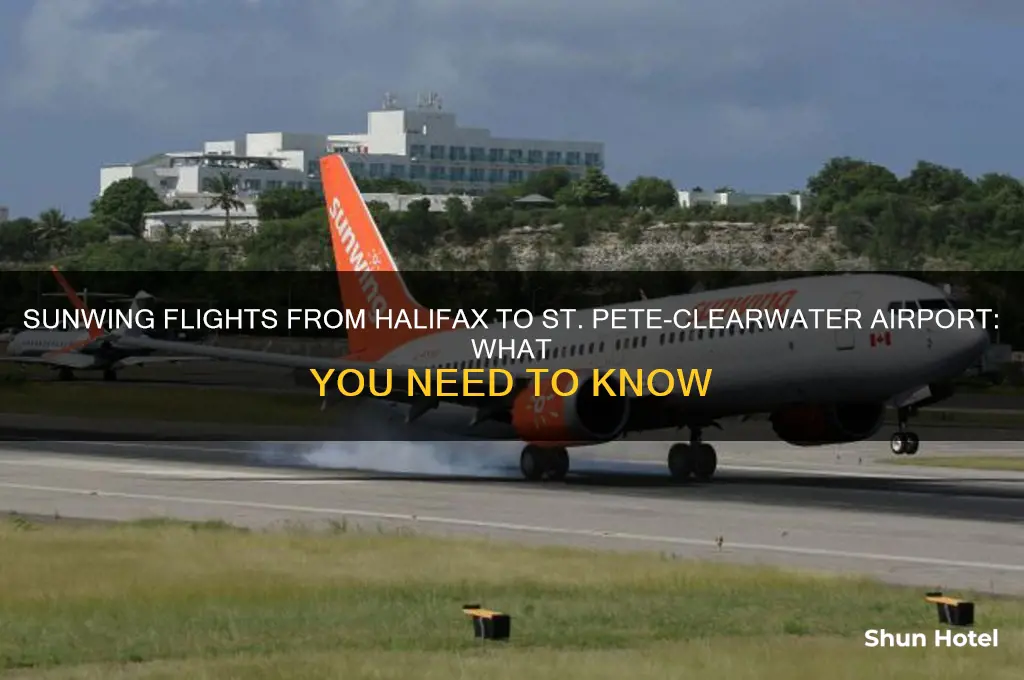 does sunwing fly from halifax to st pete clearwater airport