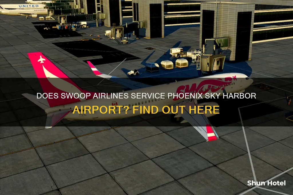 does swoopmairlines fly into phx airport