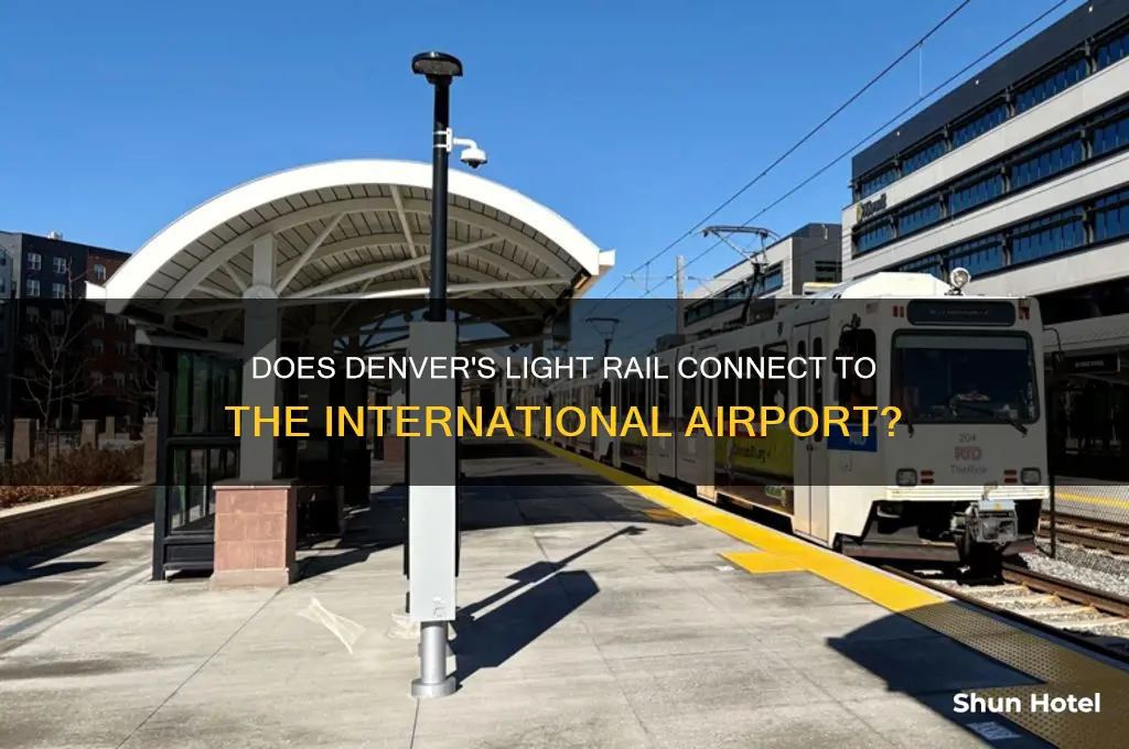 does the light rail go to denver international airport