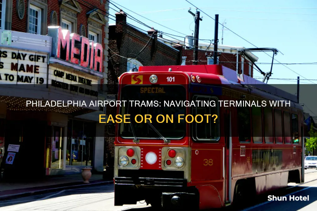 does the philidelphia airport have trams to get to terminals