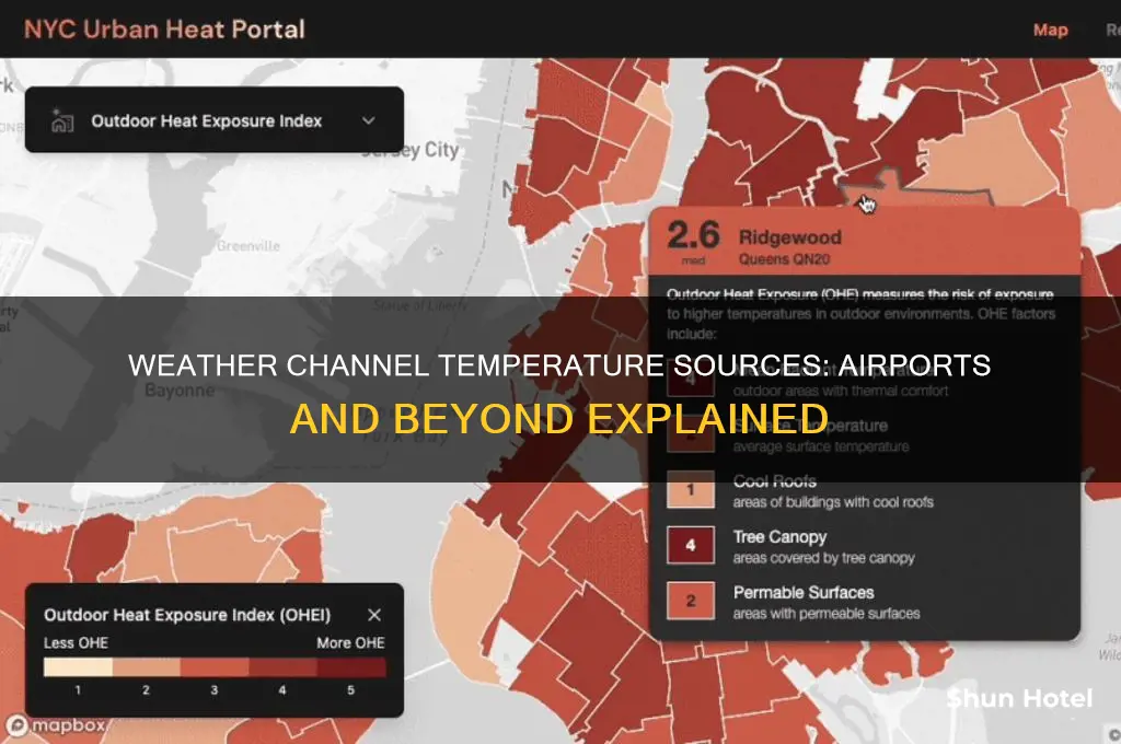 does weather channel get temps from airport