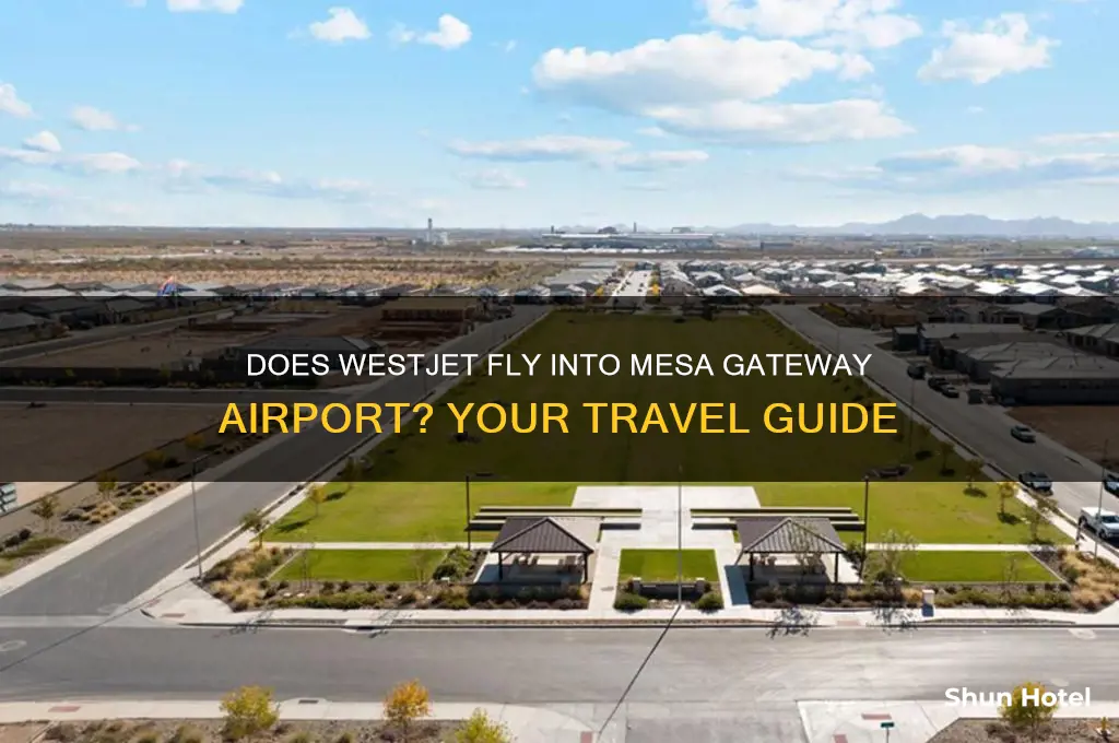 does westjet fly into mesa gateway airport