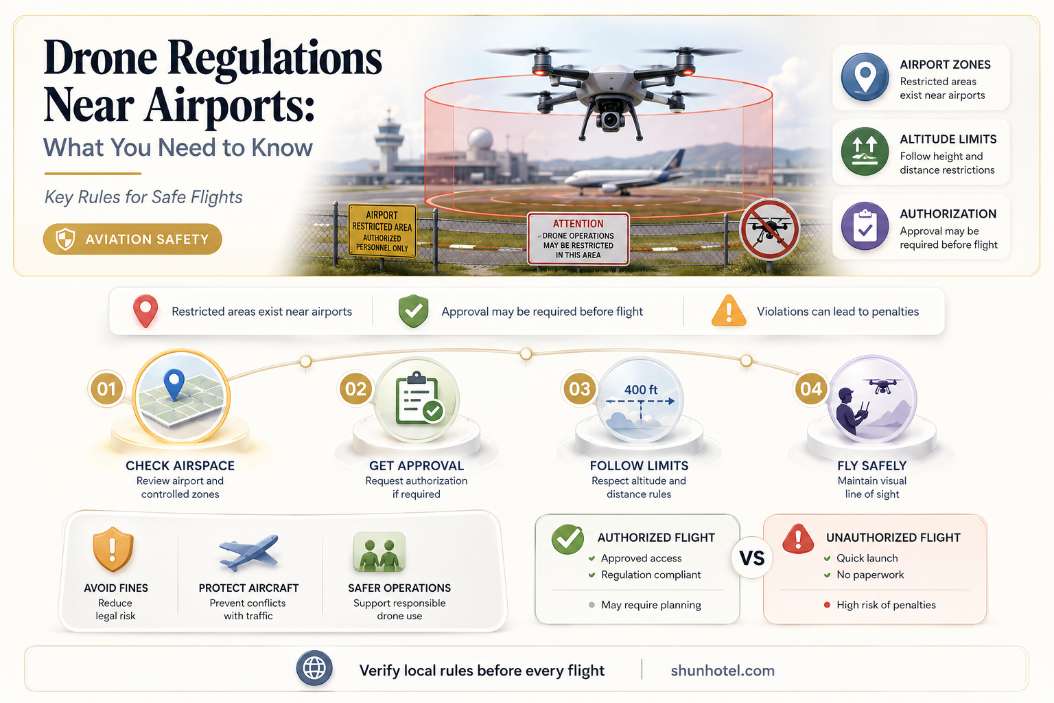 are there regulations about flying drones near an airport