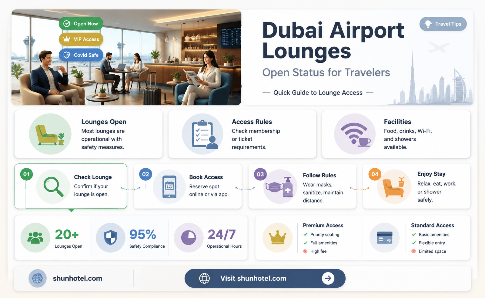 are dubai airport lounges open