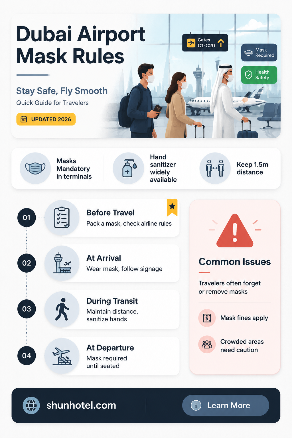 are masks required in dubai airport