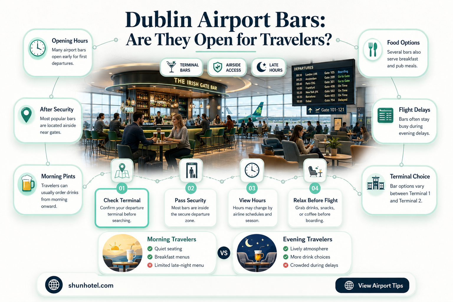 are bars open in dublin airport