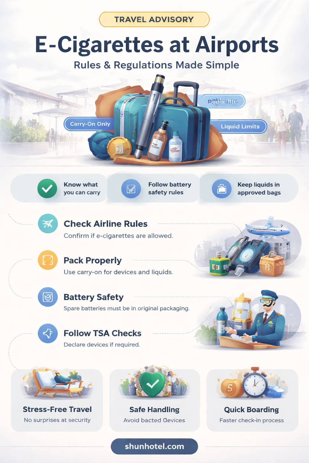 are e cigs banned in airports