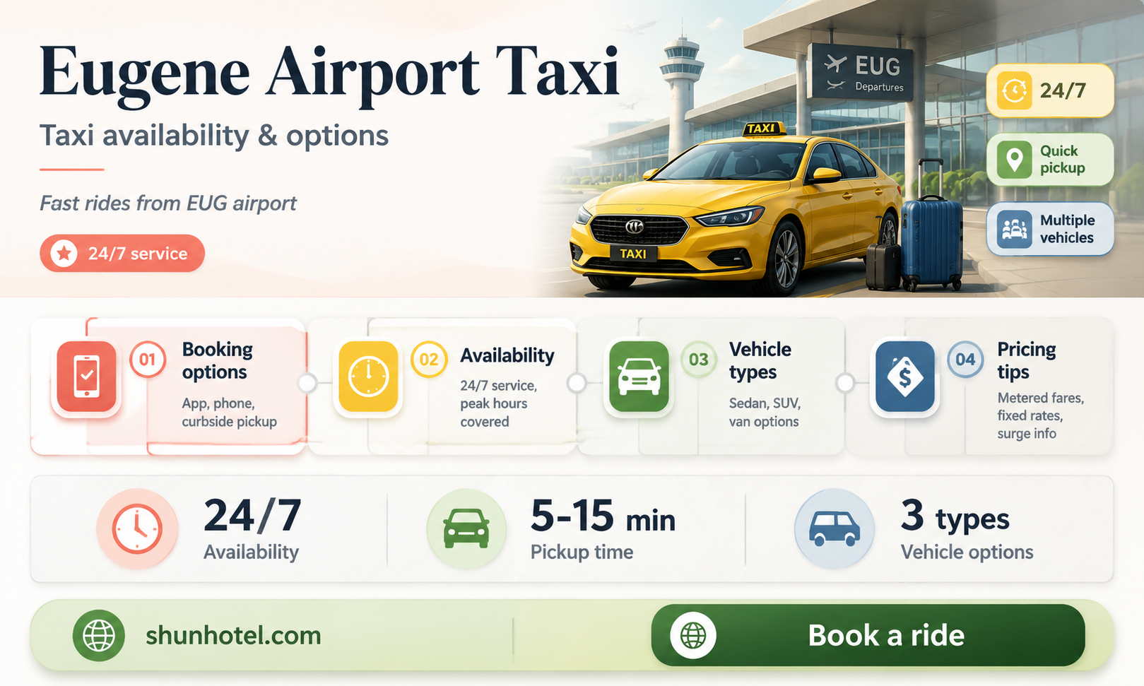 are there taxis at eugene airport