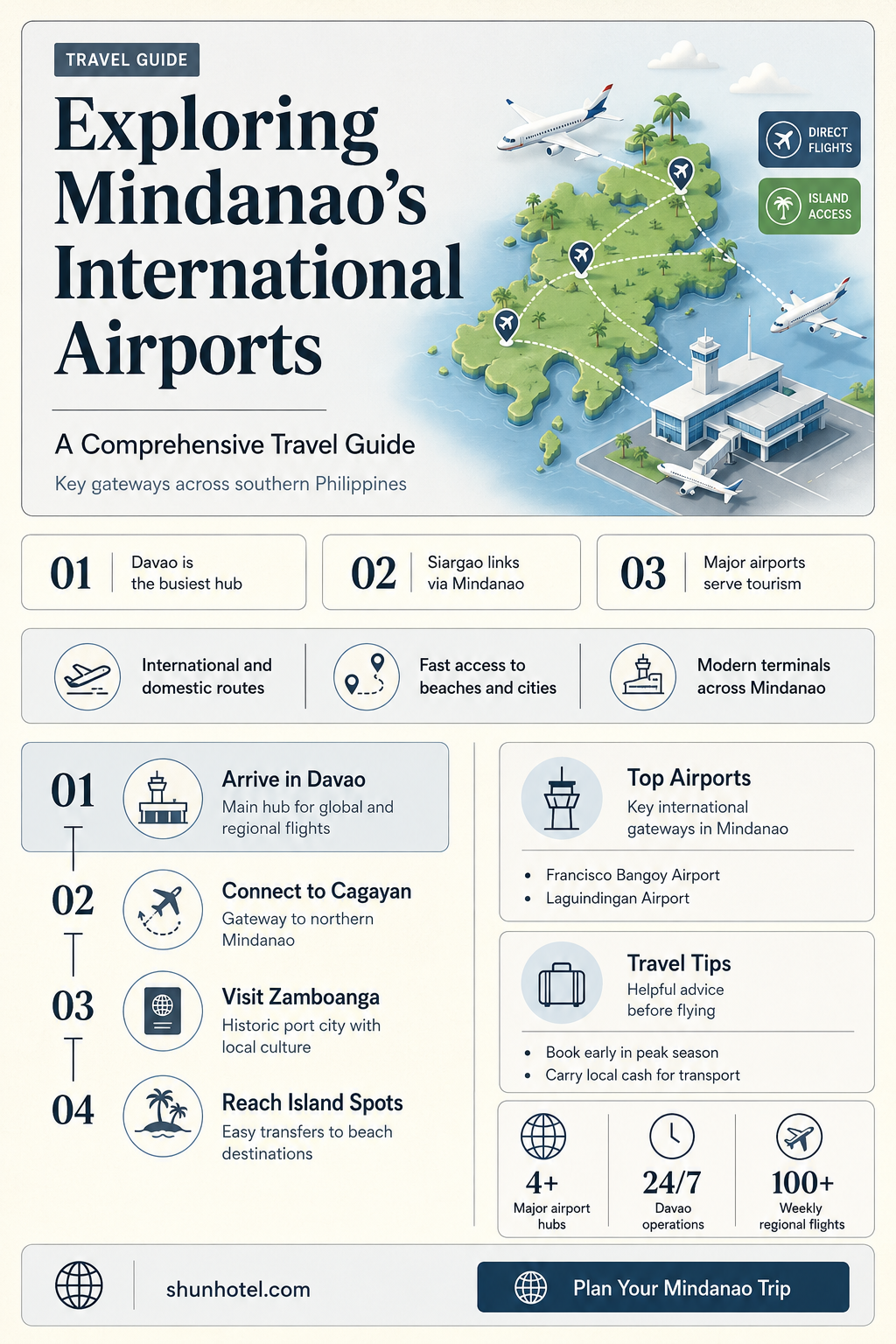 are there international airports in mindanao