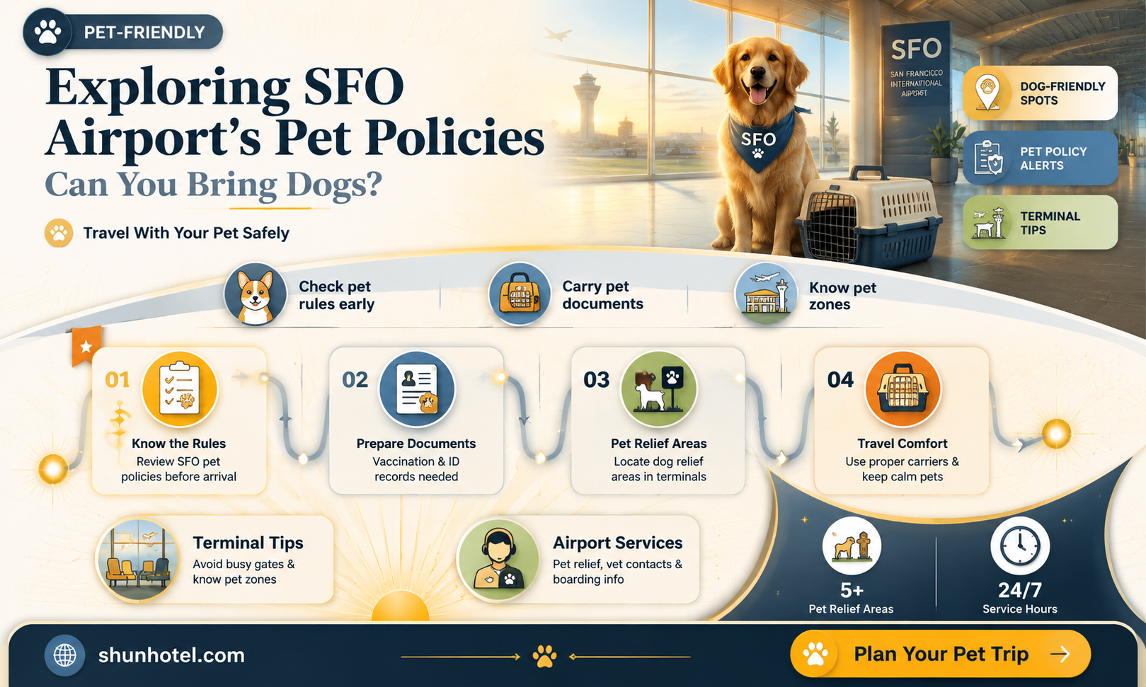 are dogs allowed in sfo airport