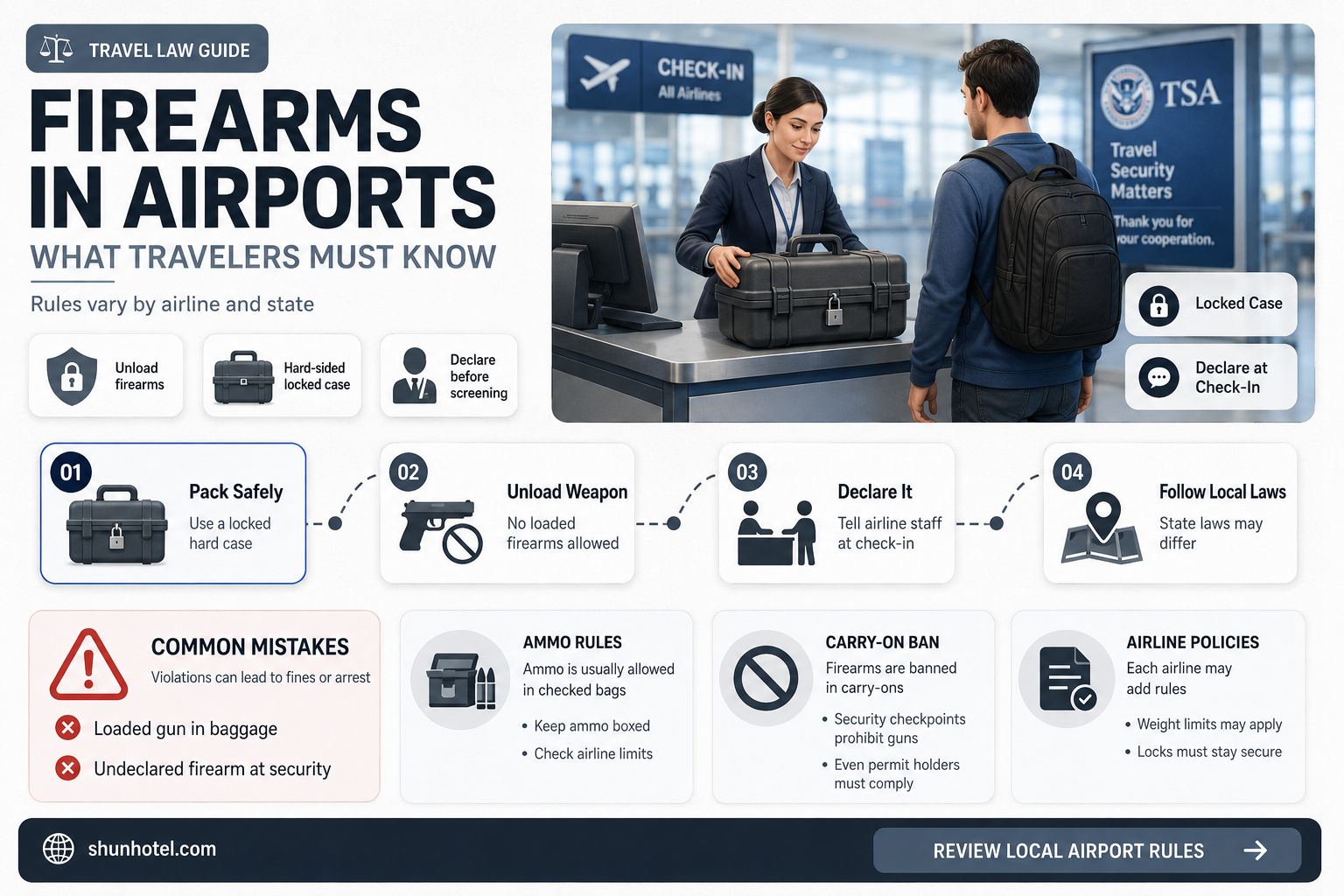 are firearms allowed in public airports