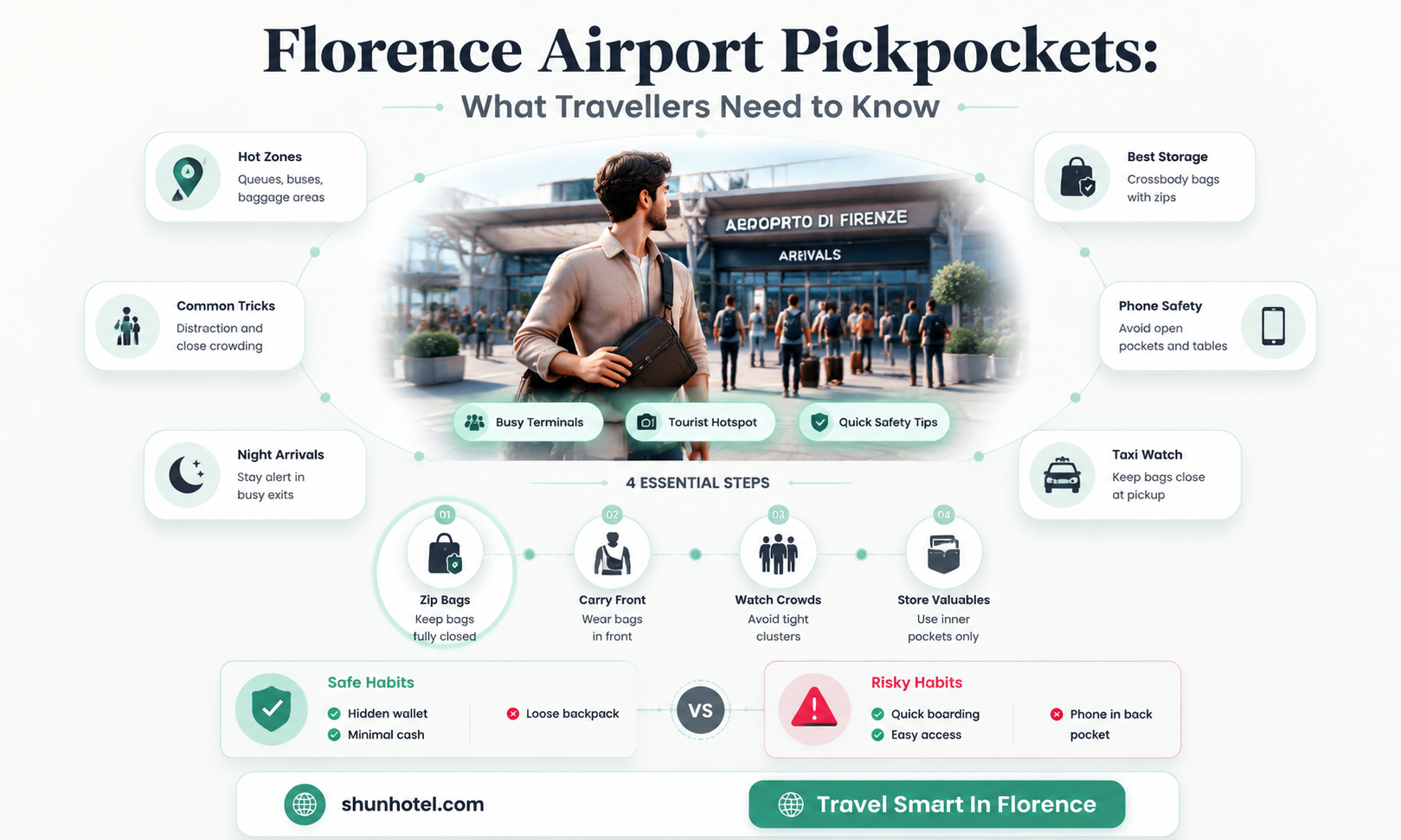 are there pickpockets in airport florence