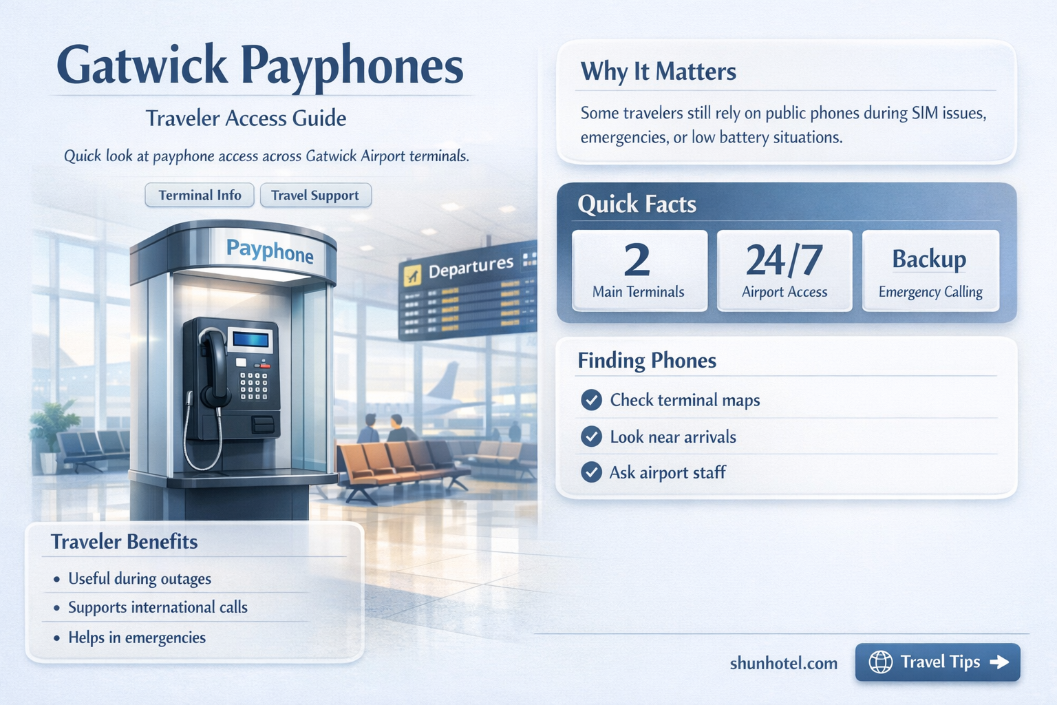 are there payphones at gatwick airport