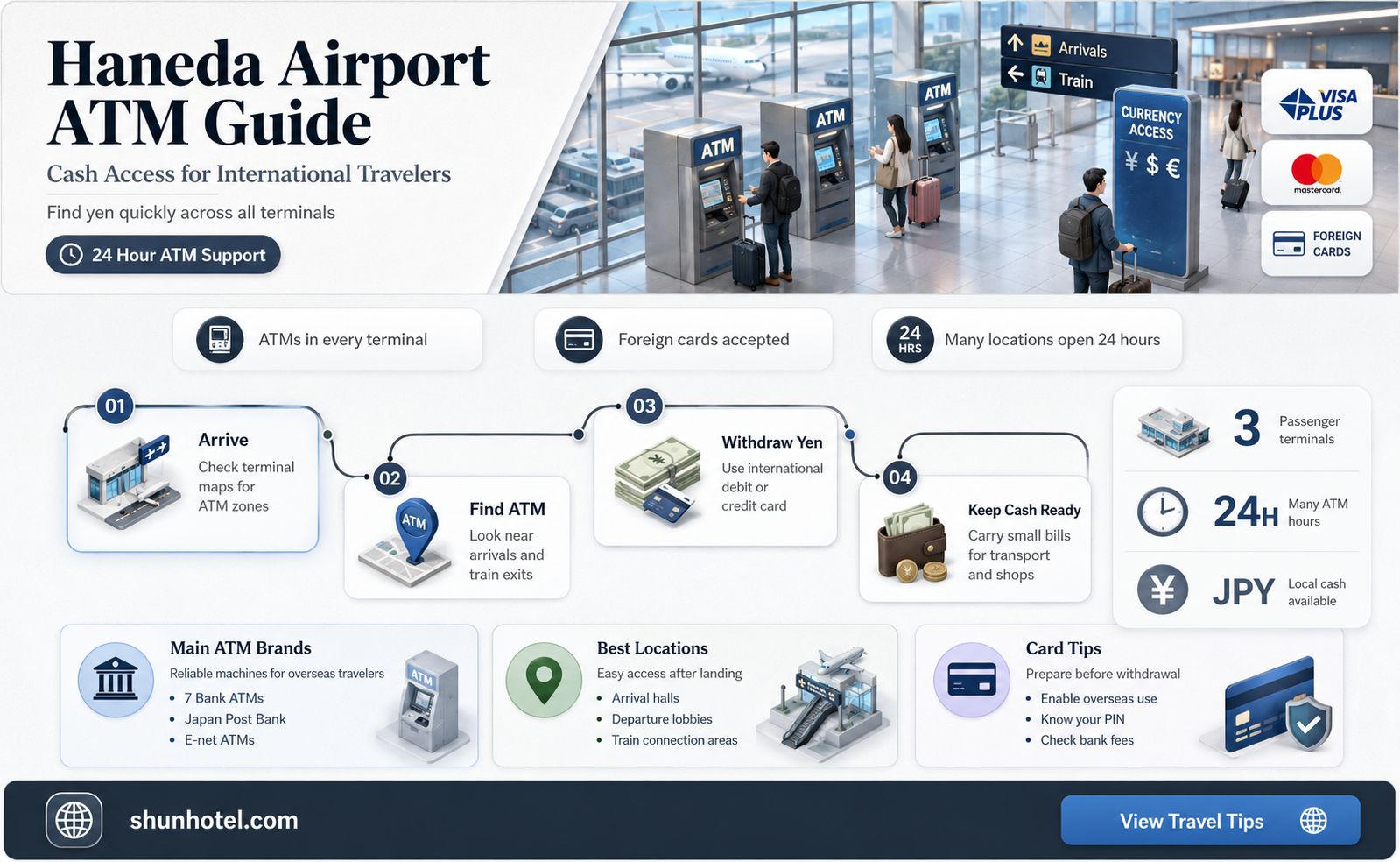 are there atms at haneda airport