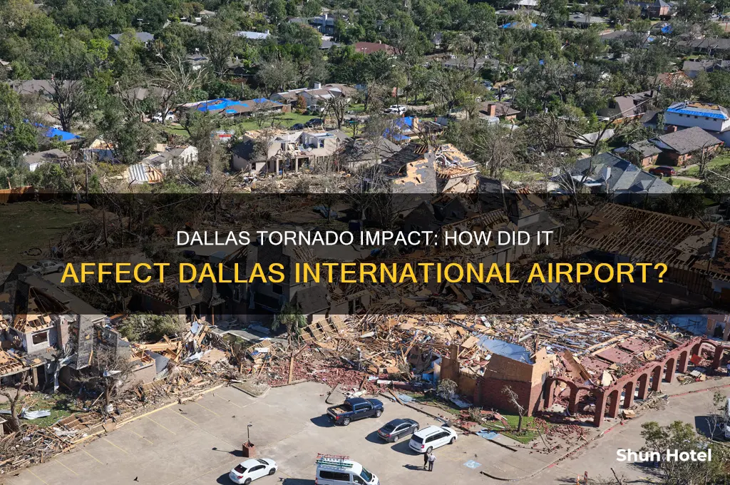 has the dallas tornado affected the dallas international airport