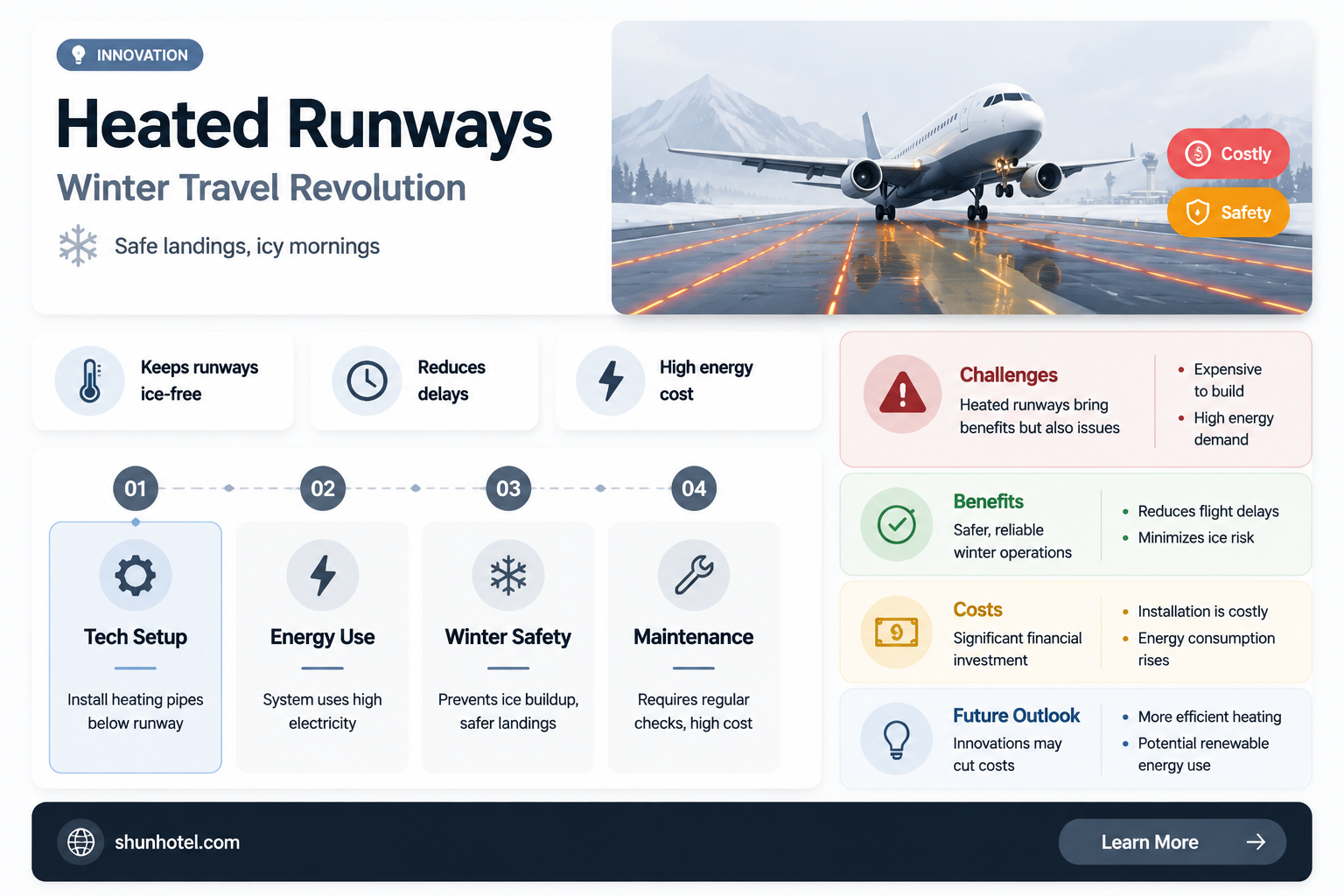 are heated airport runways economically viable