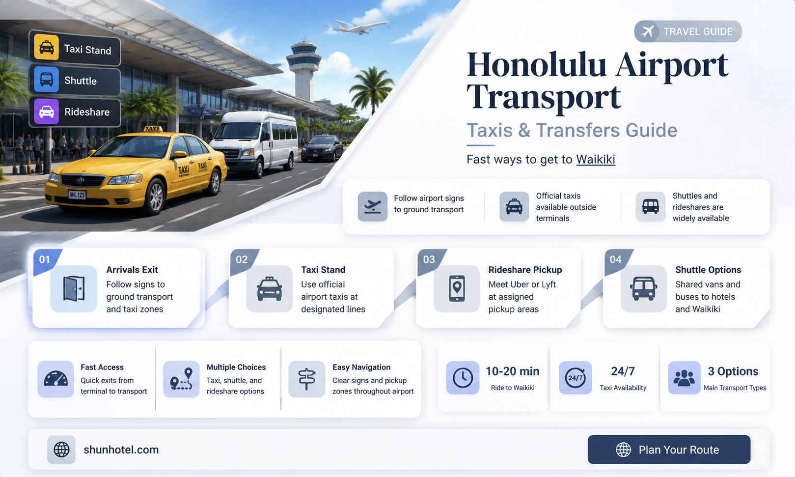 are there taxis at honolulu airport