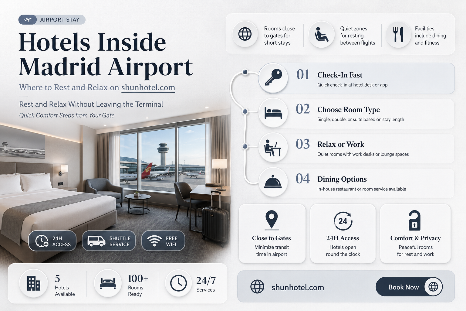 are there hotels inside madrid airport