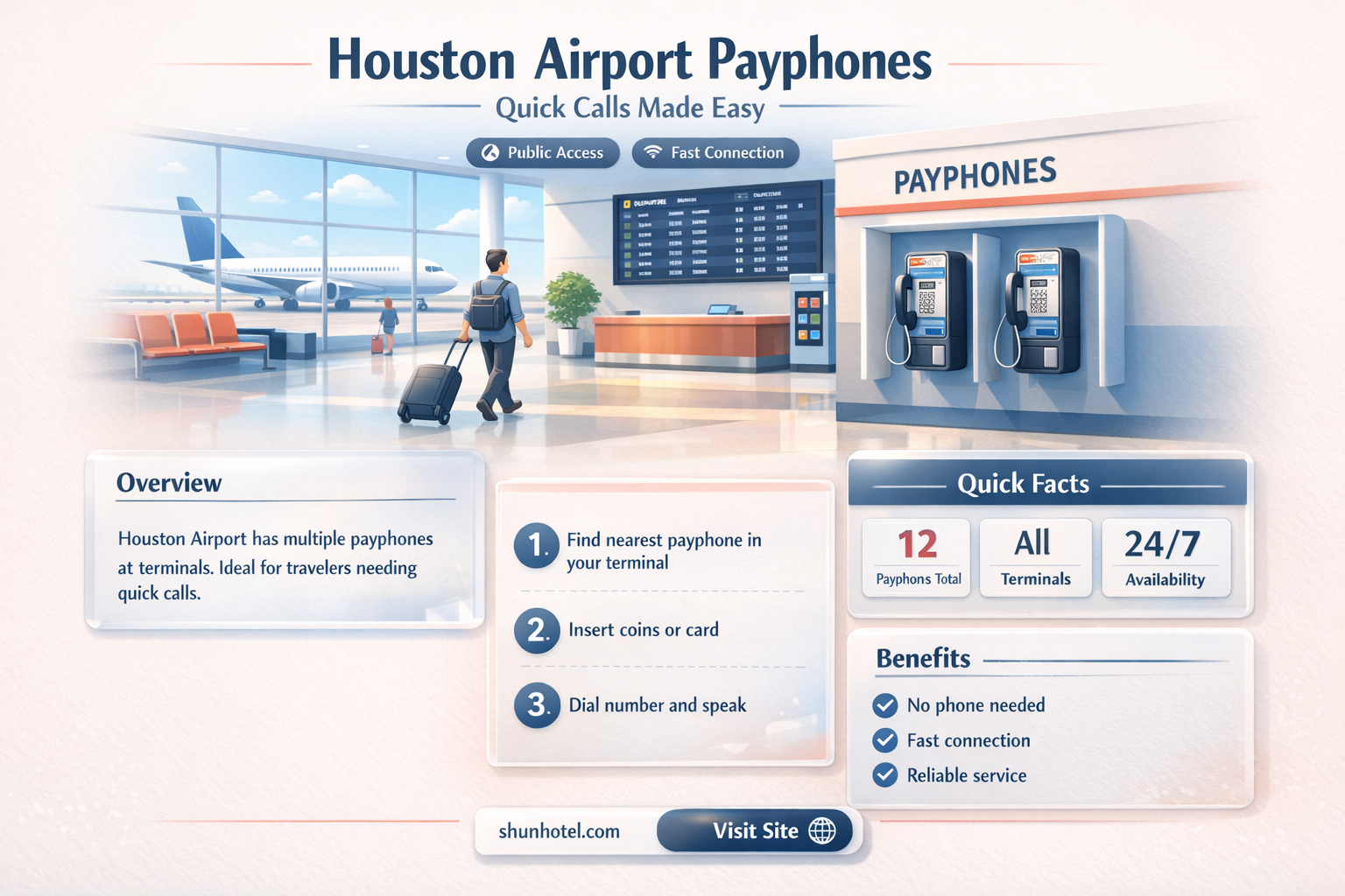 are there payphones in housto airport