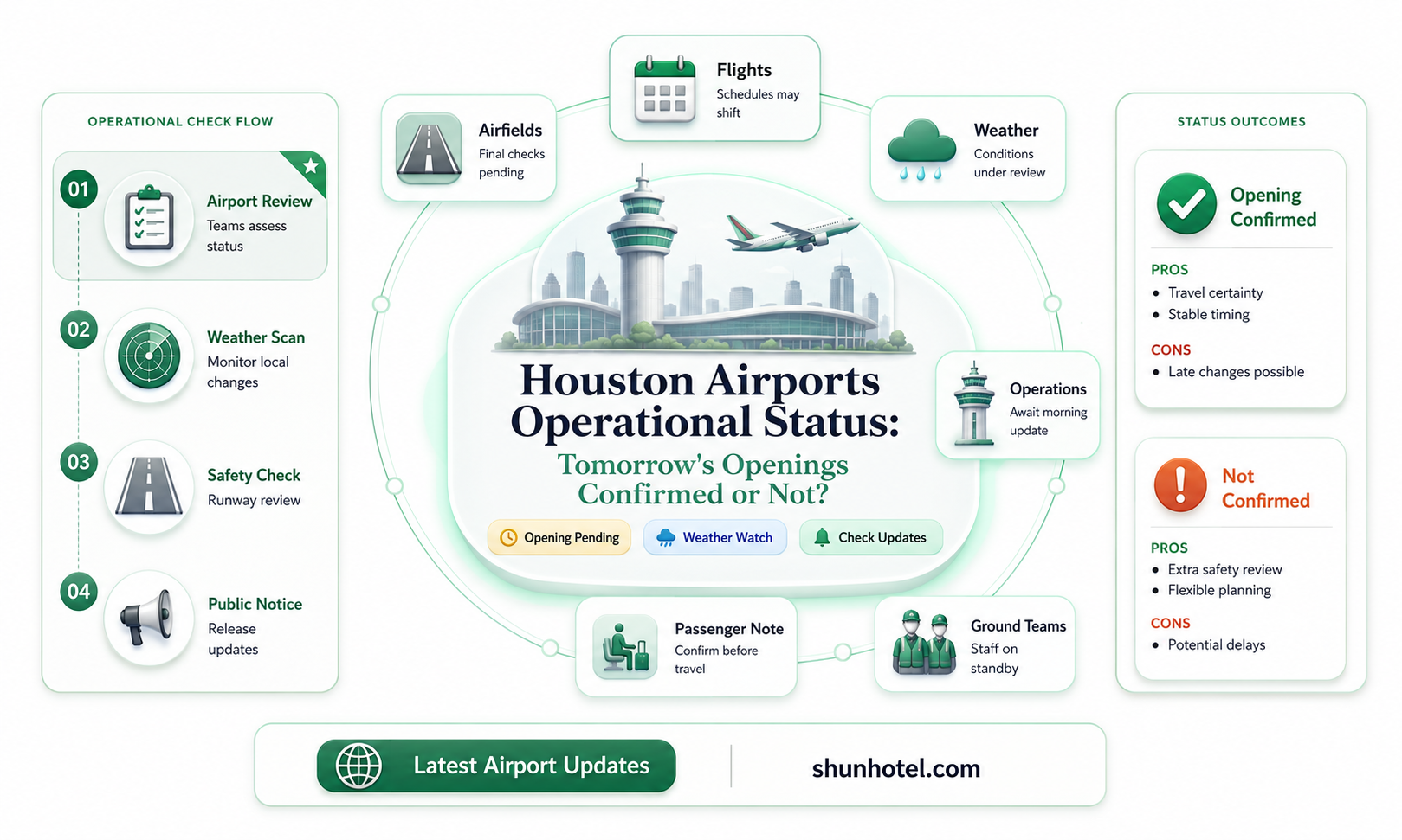 are the houston airports open tomorrow