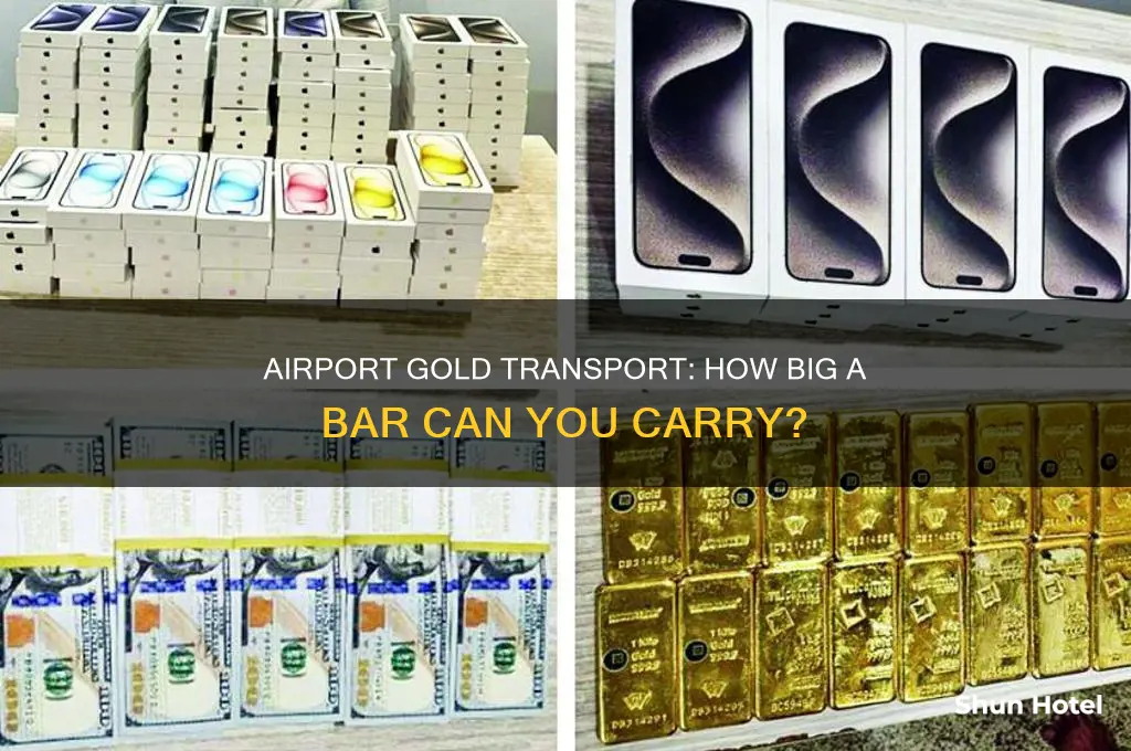 how big gold bar can you carry from airport