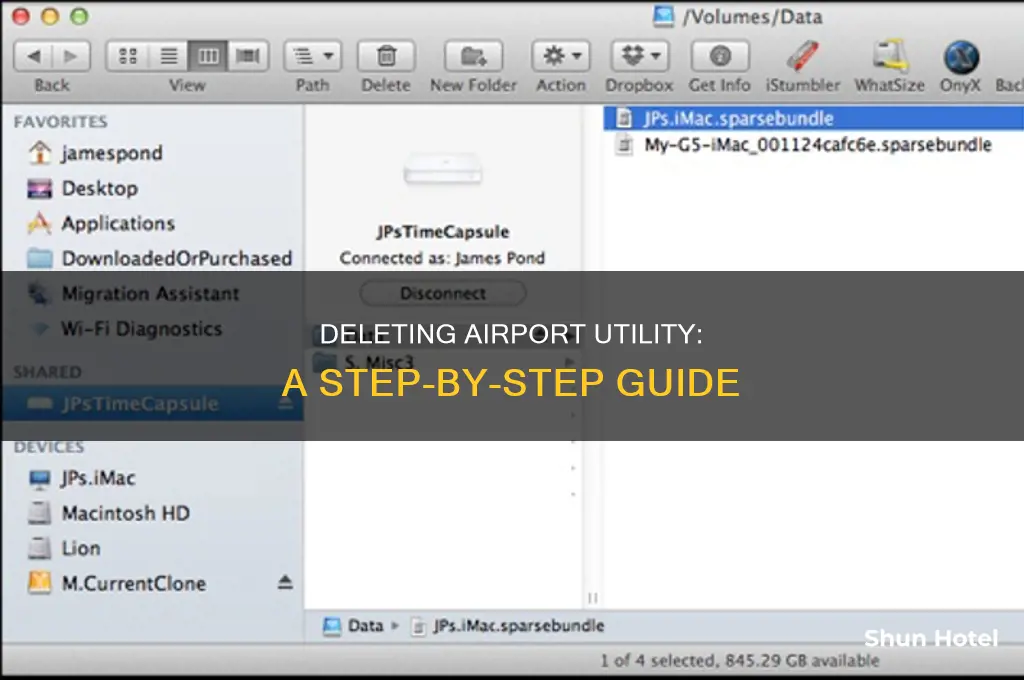 how can i delete airport utility from my computer