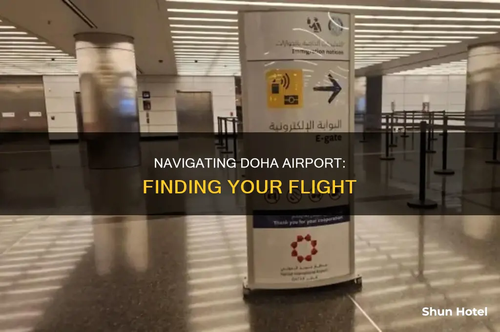 how can i find flight in doha airport