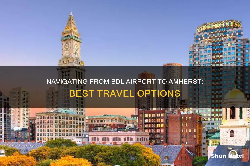 how can i get from the bdl airport to amherst