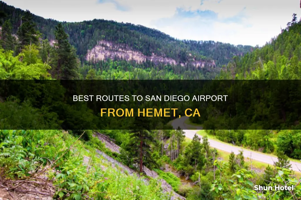 how can i get to sandiego airport from hemt ca