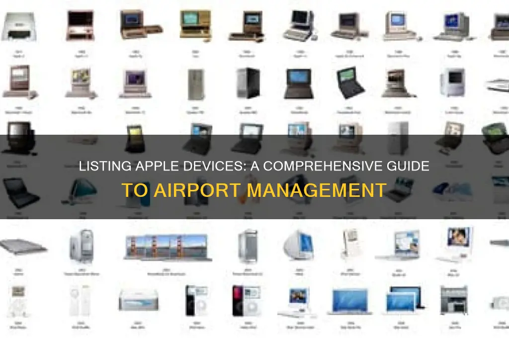 how can i list all my decives on apple airport